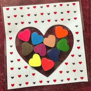 Handmade Valentines crayons-confection heart 10 piece mini set (individual pack)